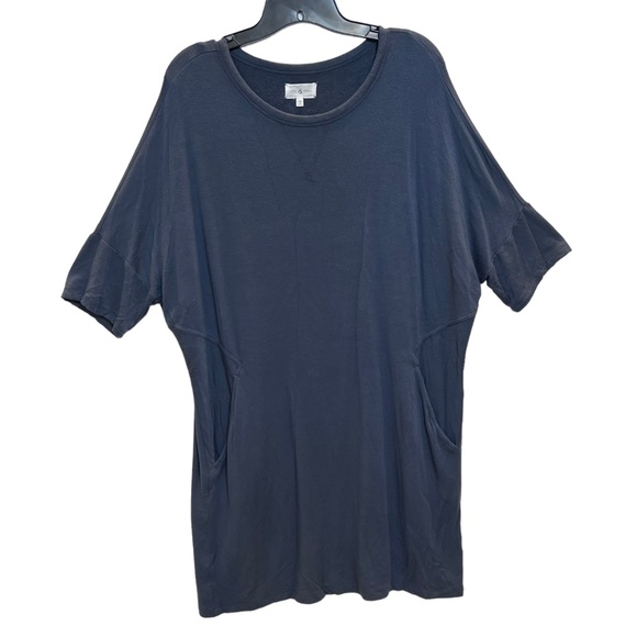Lou & Grey Dark Gray T-Shirt Style Dress With Pockets Size L - Picture 3 of 10